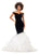 Ashley Lauren 11312 Off Shoulder Velvet Gown with Asymmetrical Organza Skirt