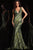 Sequin V-Neckline Silver Evening Gown By Jovani 22314