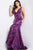 Vestido de noche plateado con escote en V y lentejuelas de Jovani 22314