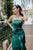 Terani 232C1122 High Low Strapless Midi Dress