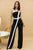 Asymmetric  Black & White  Elegant Jumpsuit 17364