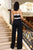 Asymmetric  Black & White  Elegant Jumpsuit 17364