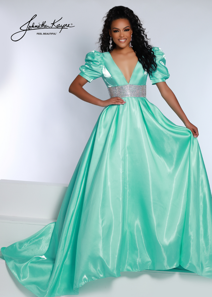 ON SALE SIZE 00 AQUA Johnathan Kayne 2692 Shimmer Satin A-line Pockets Sparkly Gowns ON SALE SIZE 00 AQUA Johnathan Kayne 2692 Shimmer Satin A-line Pockets Sparkly Gowns