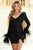 Ava Presley 28246 Long Sleeves Sequin Short Prom Gown