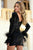 Ava Presley 28246 Long Sleeves Sequin Short Prom Gown