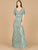 Beaded Gown With Cape Sleeves