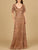 Beaded Gown With Cape Sleeves