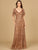Beaded Gown With Cape Sleeves
