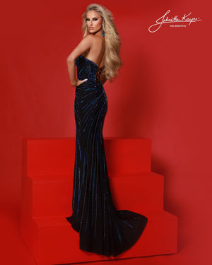 Johnathan Kayne 3200 Strapless Beaded Evening  Gown