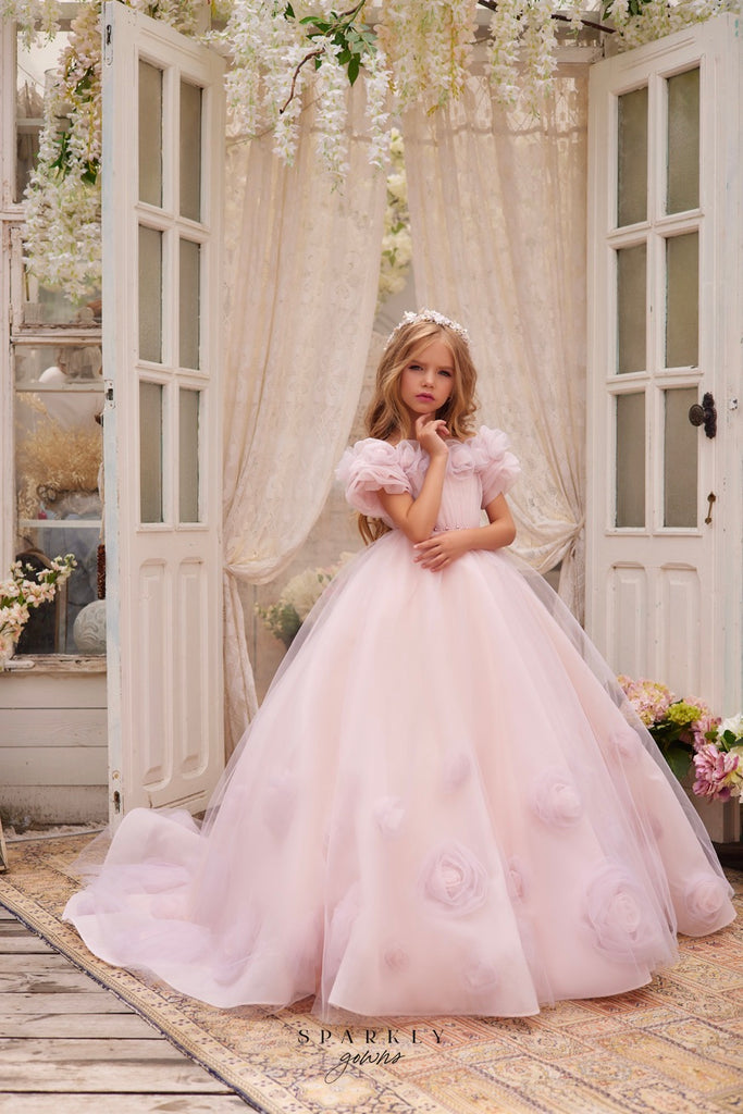 Flower Girl First Communion Gown Celestial 3601 Pre-Order 11-12 years / LightPink Flower Girl First Communion Gown Celestial 3601 Pre-Order 11-12 years / LightPink