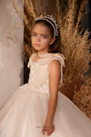 Size 5-6 in stock  Flower Girl First Communion Gown Celestial 3612