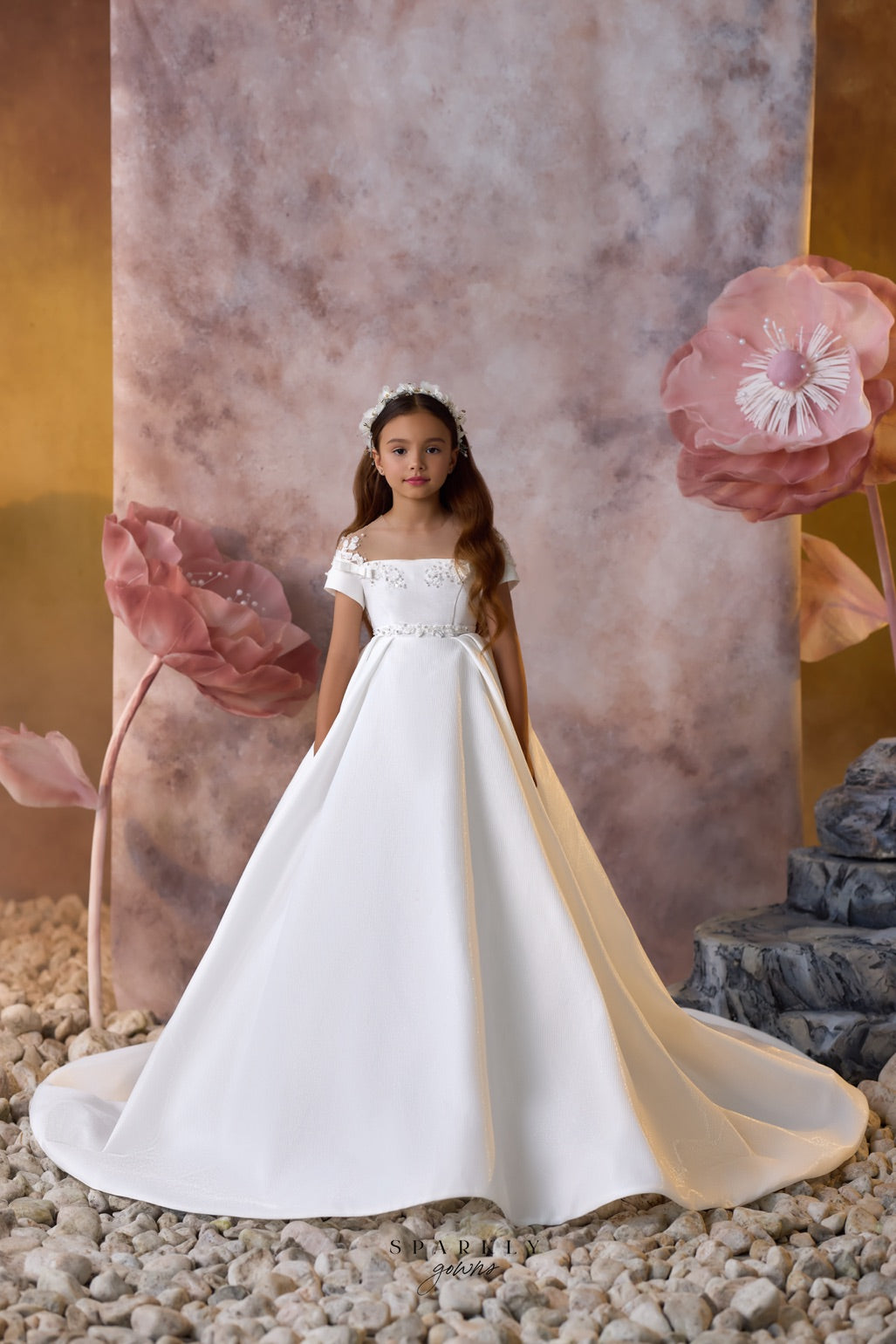 Vestido De Fiesta Para Niña Sin Mangas - Largo Hasta El Suelo, Con Lentejuelas Y Gasa, Ideal Para Bodas Y Eventos