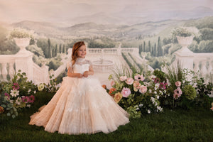 Celestial 3904 Keyhole Back First Communion Flower Girl Dress