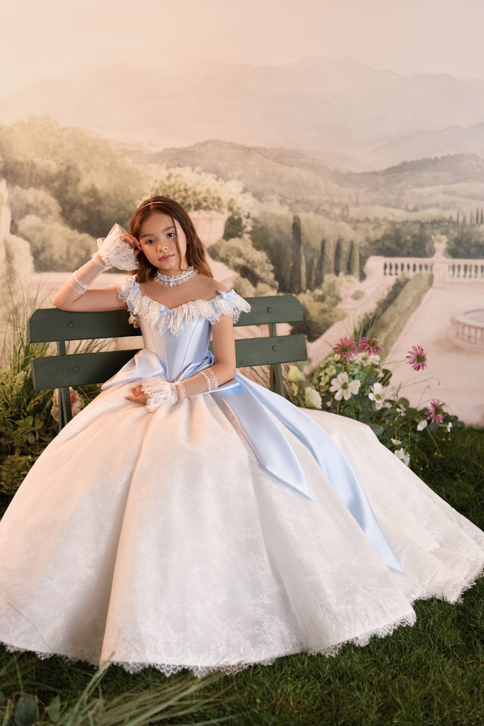 Celestial 3905 Two-color Flower Girl Dress