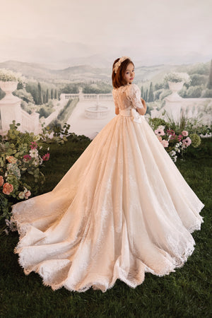Celestial 3908 Vintage First Communion Flower Girl Dress