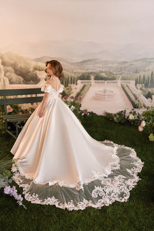 Celestial 3911 A-line First Communion Flower Girl Dress