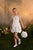 Celestial 3912 3D Flowers Chic Short Flower Girl Dress