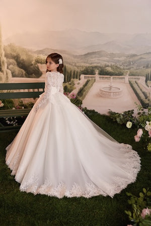 Celestial 3915 Long SleevesFirst Communion Flower Girl Dress