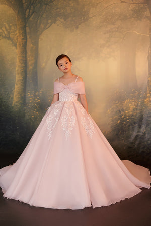 Celestial 3918 Off-the-shoulder First Communion Flower Girl Dress