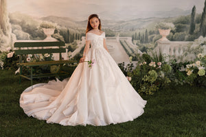 Celestial 3928 Illusion Long Sleeves First Communion Flower Girl Dress