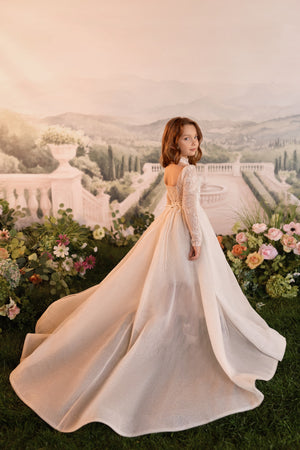 Celestial 3937 Detachable Skirt First Communion Flower Girl Dress