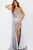 Beaded Corset Dress With High Slit By Jovani 43417