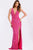 Jovani 43623 Plunging Sequin Gown with High Slit and Open Back