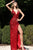 Jovani 43623 Plunging Sequin Gown with High Slit and Open Back