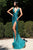 Jovani 43623 Plunging Sequin Gown with High Slit and Open Back