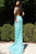 Jovani 43623 Plunging Sequin Gown with High Slit and Open Back