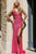 Jovani 43623 Plunging Sequin Gown with High Slit and Open Back