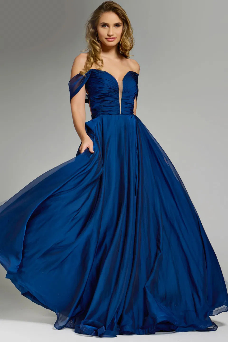 jovani blue prom dress Jovani 40474 - Long A-Line Dress
