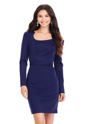 Ashley Lauren 4674 Fitted Scuba Cocktail Dress