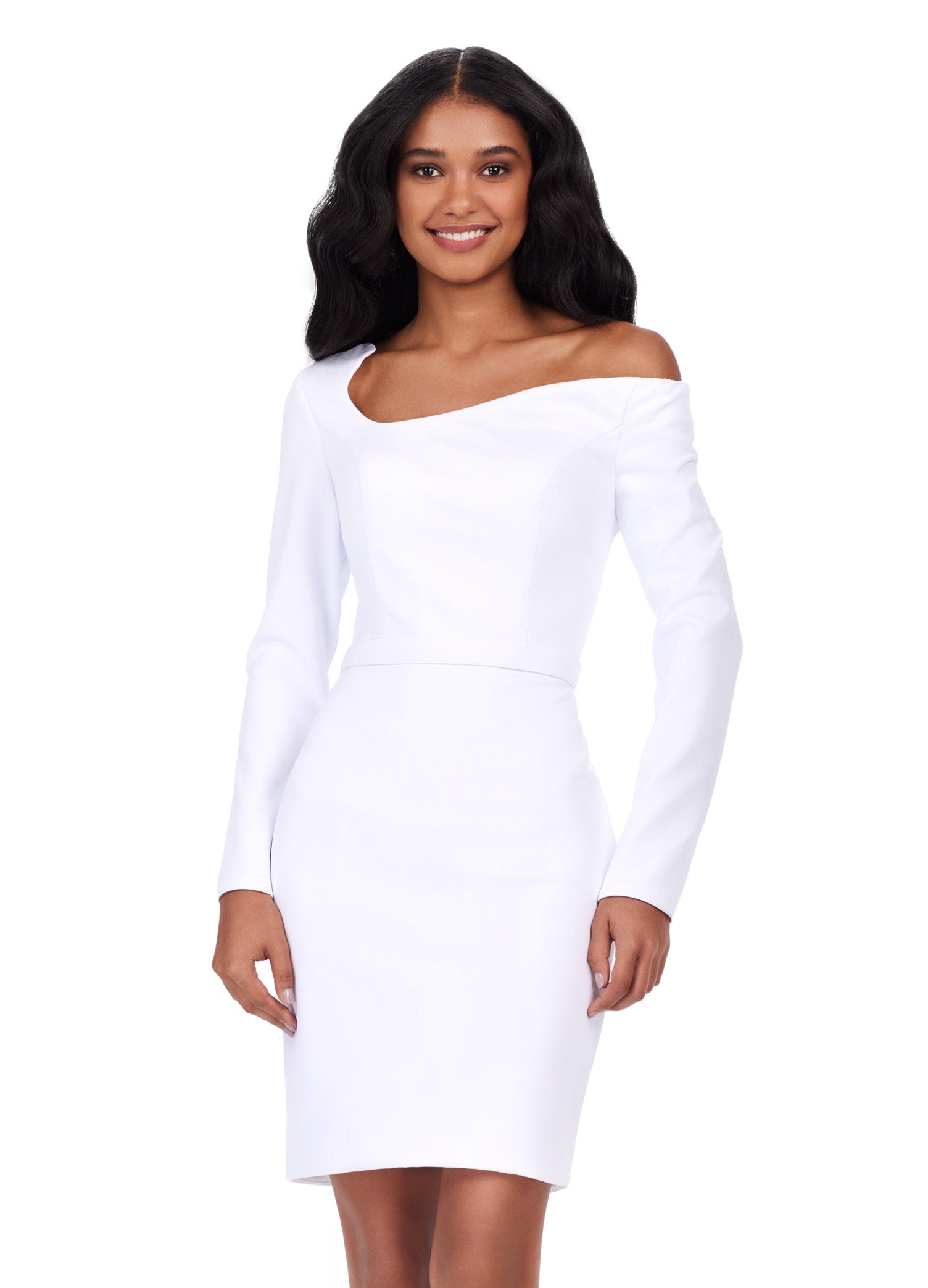 ashley stewart white party dresses Plus Size Textured A Line Dress, White, 22/24