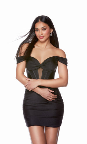 Alyce 4685 Off the Shoulder Short Gown