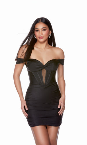 Alyce 4685 Off the Shoulder Short Gown