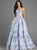 Jovani 47328 Strapless Floral Ball Gown with Tiered Skirt Prom Dress