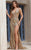 Jovani 47793 Deep V Purple Sequin Gown with Side Cutouts