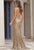 Jovani 47793 Deep V Purple Sequin Gown with Side Cutouts