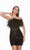Alyce 4799 Strapless Feather and Sequin Embellishment Short Gown