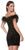 Alyce 4800 Off the Shoulder Corset Sequin and Feather Short Gown