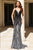 Jovani  49316 Ombre Sequin Gown with Deep V Neck Evening Dress