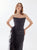 Tarik Ediz 52004 Eliza Strapless Feathers Details Evening Dress