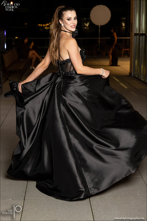 Alyce Paris 61829 Strapless Mikado High-Low Dress