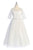 Size 8 Lace and tulle 3/4 Sleeve Communion Gown 558
