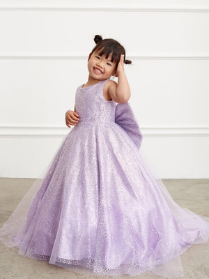 Glitter Ball Gown with Tail LilacTip Top Kids 5804