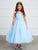 Illusion Neckline Dress Communion Flower Girl Dress  5818