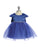 Vestido Niña Florista Corto Apliques Encaje Dorado 5771B