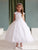 Lace and Tulle Skirt Flower Girl Communion 5856