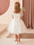 Puffy Sleeves Tulle Flowr Girl Dress 5858